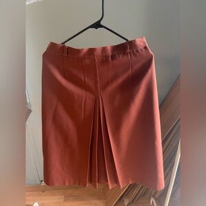 Vintage 1960s Rust Pleated Skirt